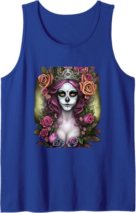 Mexico Dia de los Muertos Calaveras Catrina Day of the Dead Men Tank Top - Unique Skull Shirt for Halloween