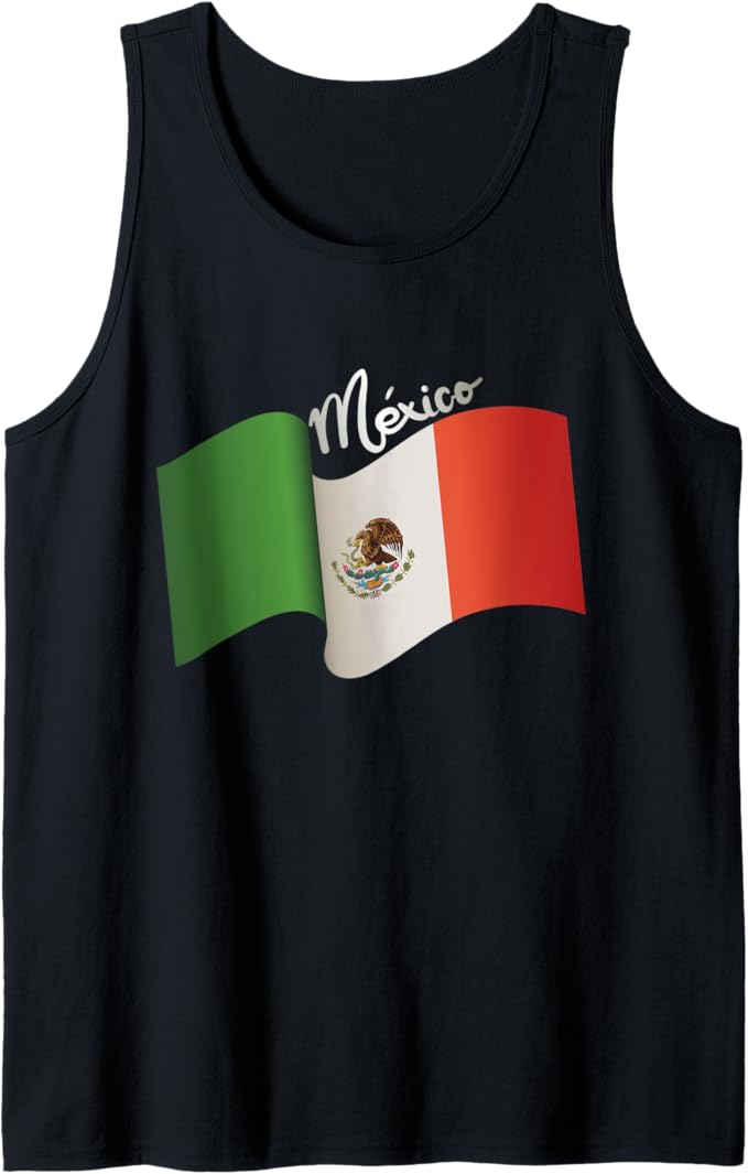 Vintage Mexican Flag Men Tank Top: Retro Bandera Mexicana | Chicano Heritage, Mexican Culture