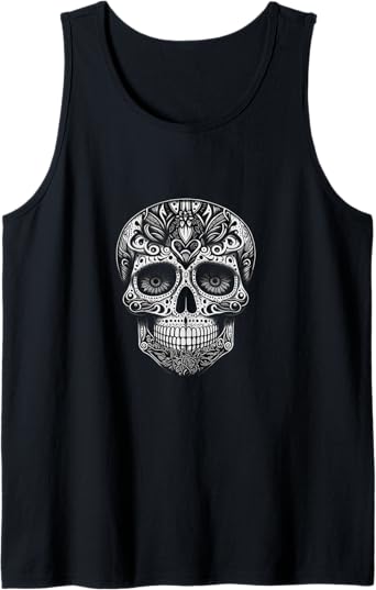 Dia de los Muertos Skull Calaveras Men Tank Top - Day of the Dead Mexico Shirt