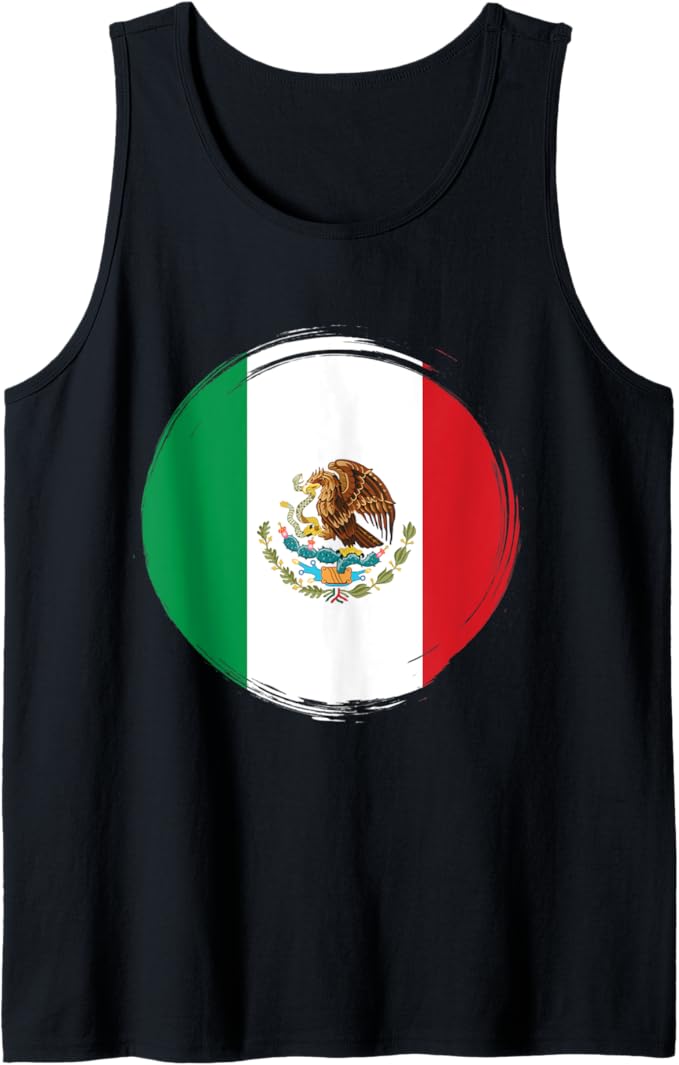 National Flag of Mexico Men Tank Top - Camiseta Con Bandera de México Design