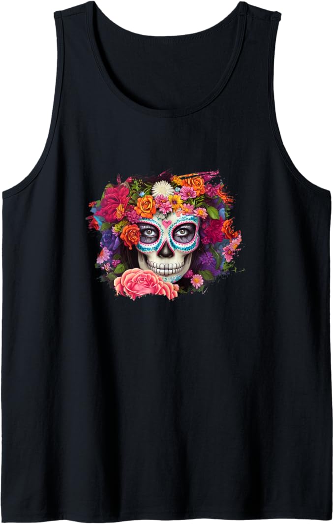 Mexico Day of the Dead Skull Men Tank Top | Dia de los Muertos Apparel