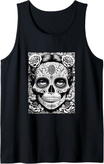 Mexico Holiday Catrina Calaveras Skull Dia De Los Muertos Men Tank Top - Day of the Dead Apparel