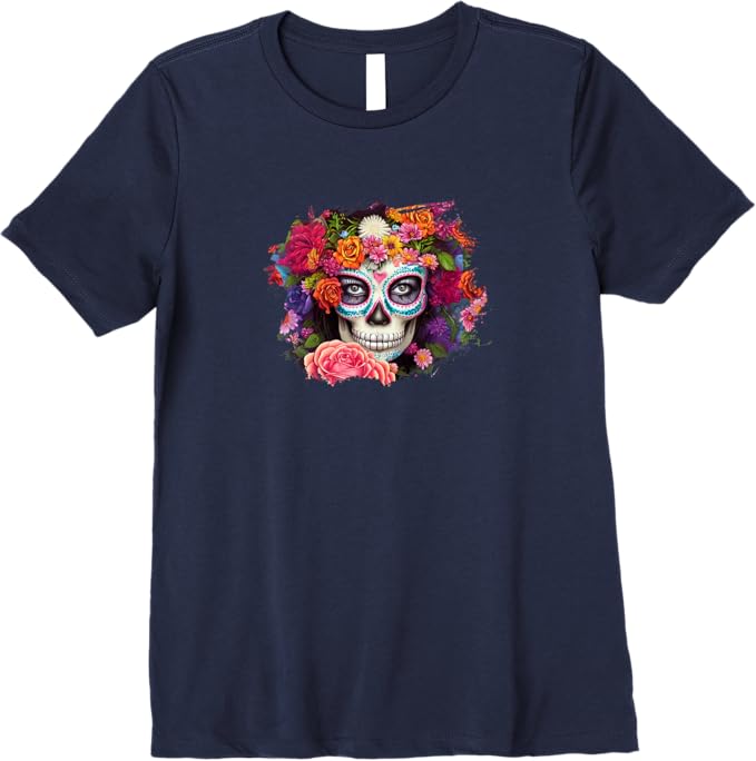 Day of the Dead Mexico Women T-Shirt - Premium Día De Los Muertos Skull Design