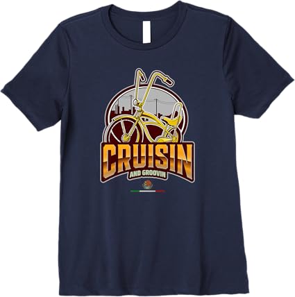Chicano Lowrider Bike Mexican Premium Women T-Shirt - Cruisin' & Groovin' Design