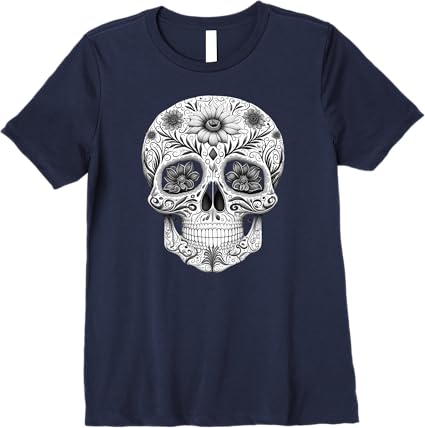 Premium Mexican Skull Art Women T-Shirt | Día de los Muertos Inspired Design