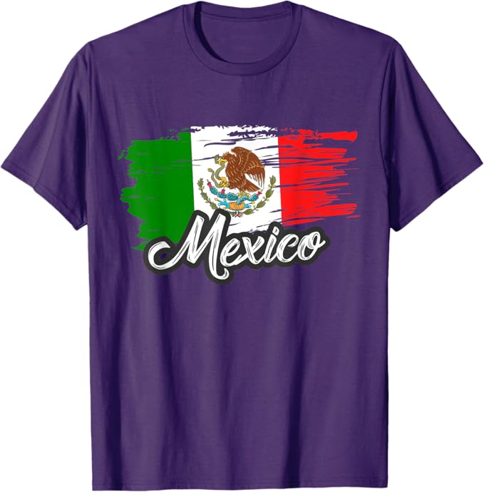 Vintage Mexican Flag Men T-Shirt - Retro Bandera Mexicana Design