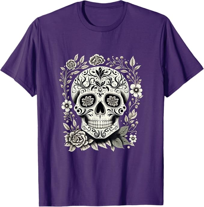 Mexico Holiday Día de los Muertos Sugar Skull Men T-Shirt – Day of the Dead Apparel