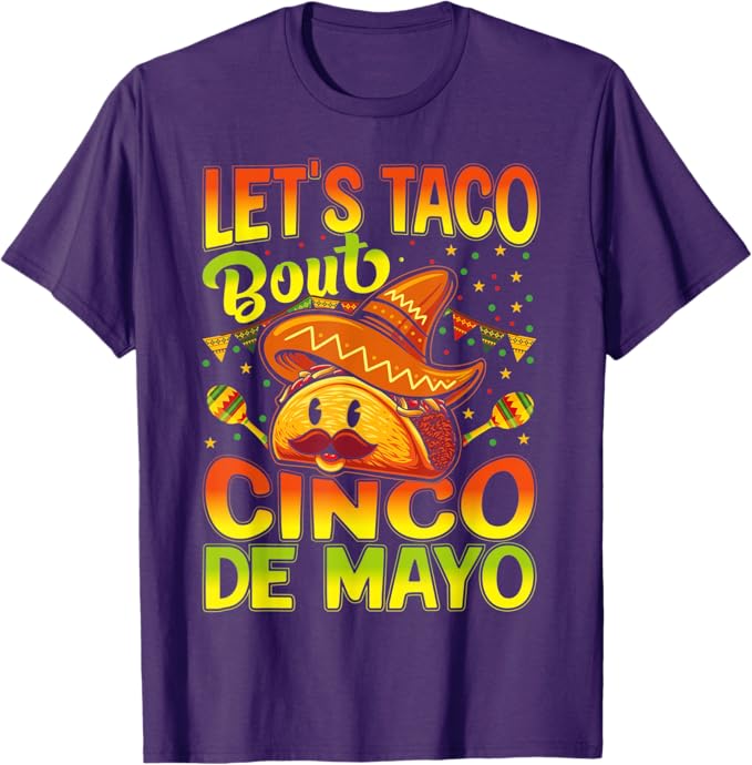 Cinco de Mayo Party Men T-Shirt - Let's Taco 'Bout Mexican Celebration Shirt