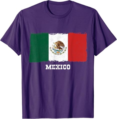 Vintage Mexico Flag Men T-Shirt | Retro Bandera Mexicana Shirt