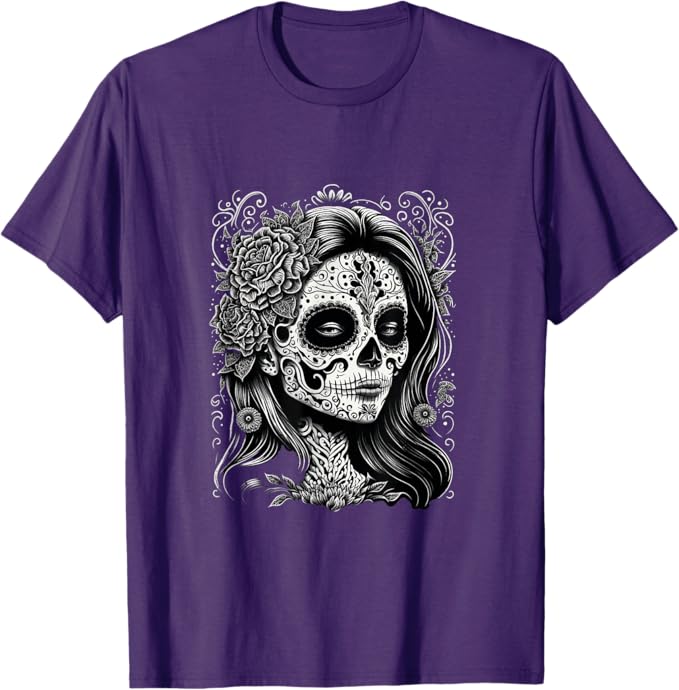 Dia De Los Muertos Mexico Men T-Shirt - Catrina Calaveras Holiday Shirt