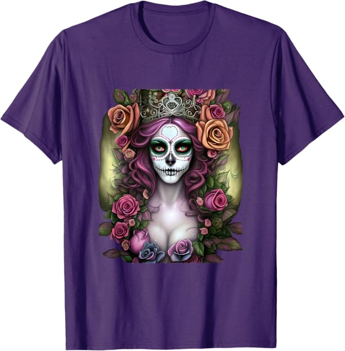 Mexico Día de los Muertos Men T-Shirt – Calaveras Catrina Day of the Dead Design