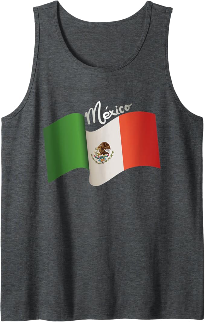 Vintage Mexican Flag Men Tank Top: Retro Bandera Mexicana | Chicano Heritage, Mexican Culture