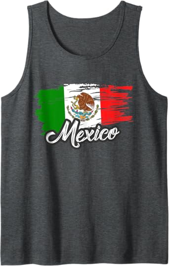Vintage Retro Mexican Flag Men Tank Top - Bandera Mexicana Apparel