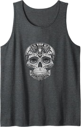 Dia de los Muertos Skull Calaveras Men Tank Top - Day of the Dead Mexico Shirt