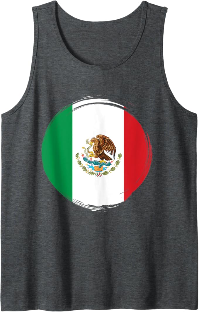 National Flag of Mexico Men Tank Top - Camiseta Con Bandera de México Design