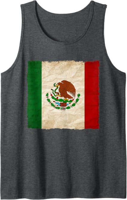 Vintage Mexican Flag Men Tank Top - Mexico Pride Camiseta Shirt