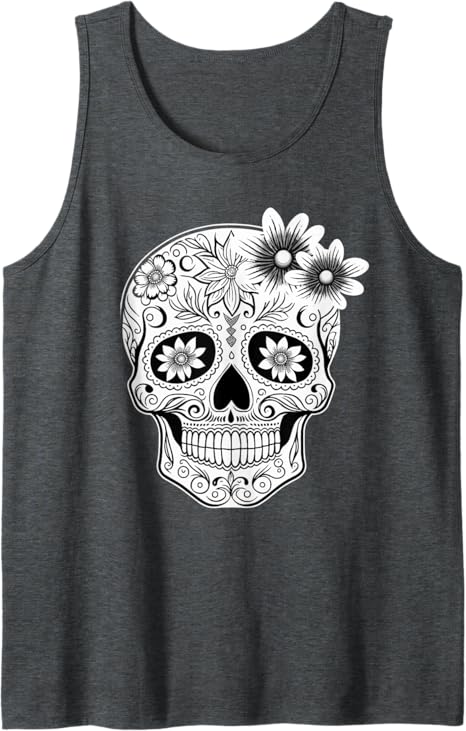Dia De Los Muertos Mexican Skull Calaveras Men Tank Top – Vibrant Day of the Dead Apparel