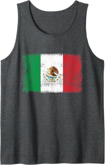 Retro Mexico Flag Tank Top – Mexican Bandera Pride Camiseta for Men and Women