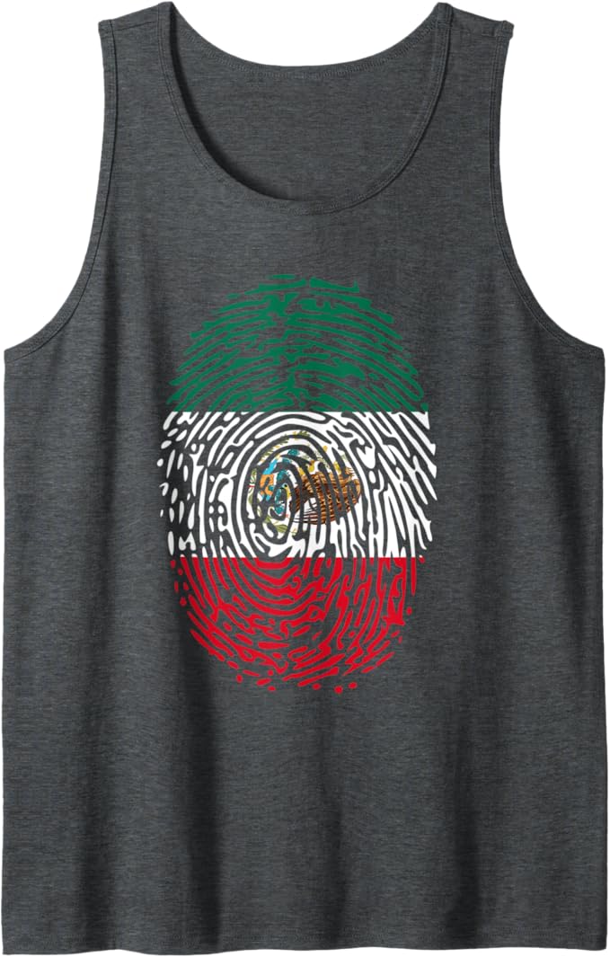 Mexico DNA Flag Men Tank Top - Vintage Mexican Flag Pride Design