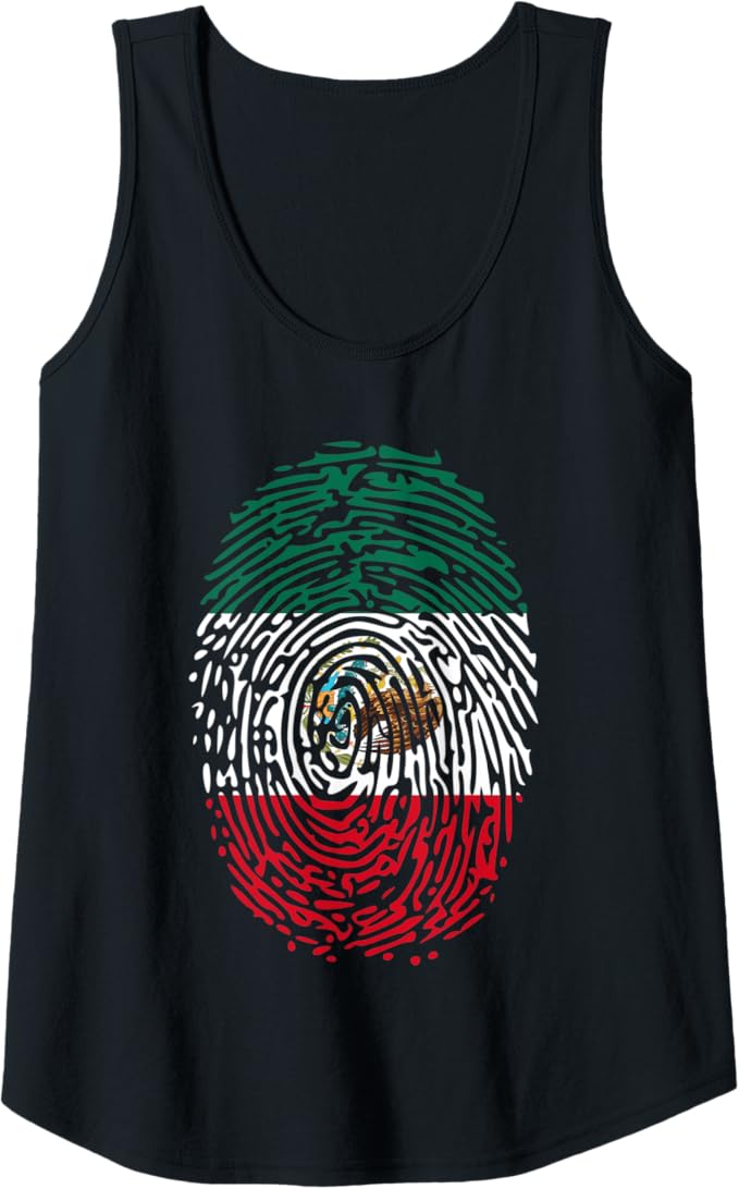 Mexico DNA Flag Women Tank Top - Vintage Mexican Flag Pride Design