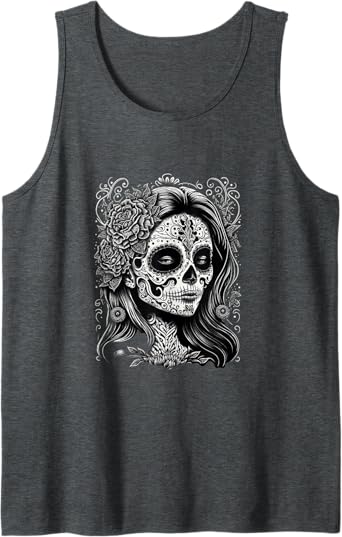 Dia De Los Muertos Catrina Calaveras Men Tank Top - Mexico Holiday Apparel
