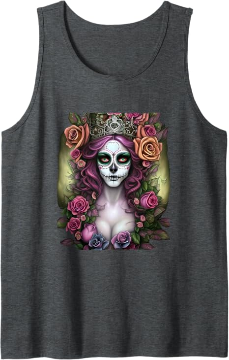 Mexico Dia de los Muertos Calaveras Catrina Day of the Dead Men Tank Top - Unique Skull Shirt for Halloween