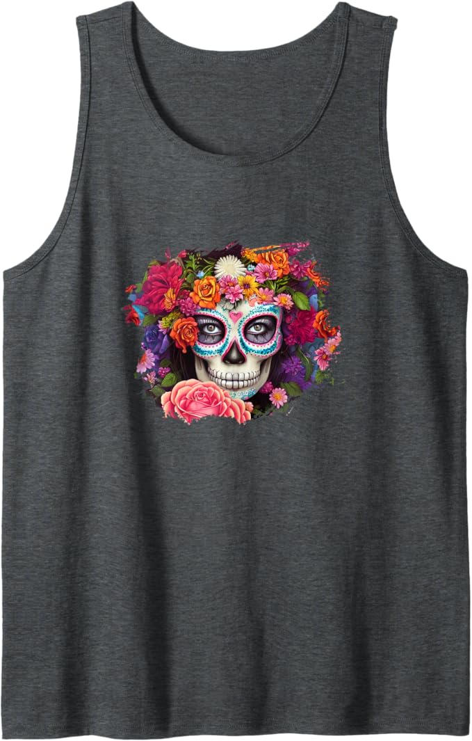 Mexico Day of the Dead Skull Men Tank Top | Dia de los Muertos Apparel