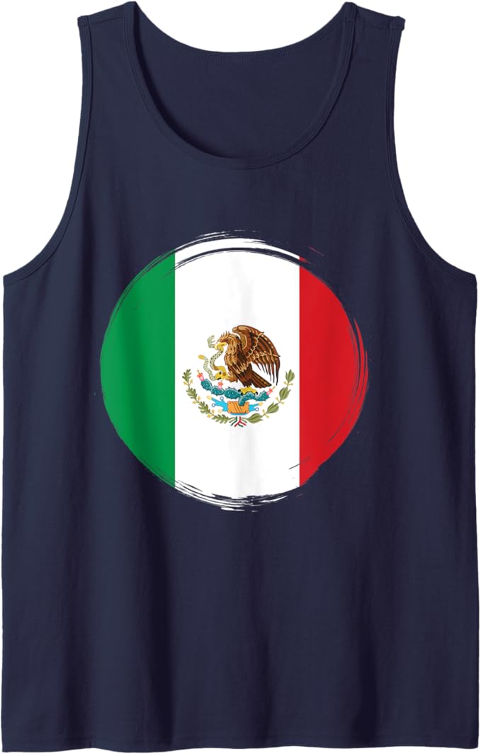 National Flag of Mexico Men Tank Top - Camiseta Con Bandera de México Design