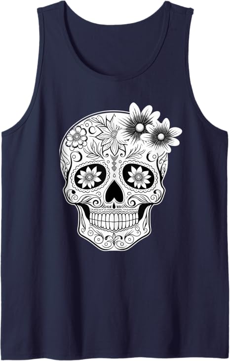 Dia De Los Muertos Mexican Skull Calaveras Men Tank Top – Vibrant Day of the Dead Apparel