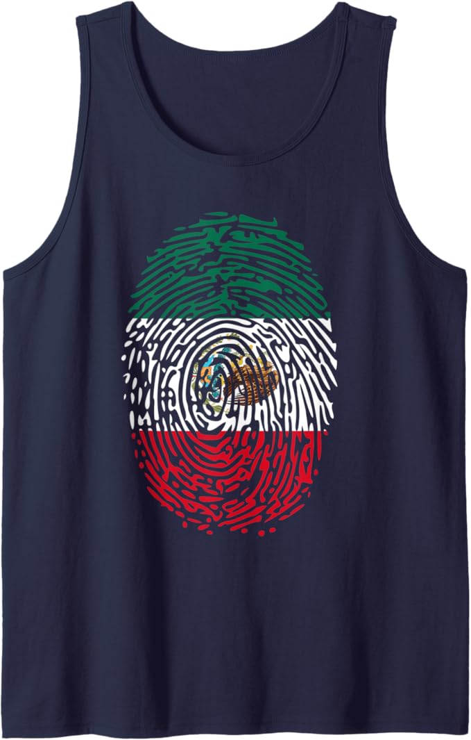Mexico DNA Flag Men Tank Top - Vintage Mexican Flag Pride Design