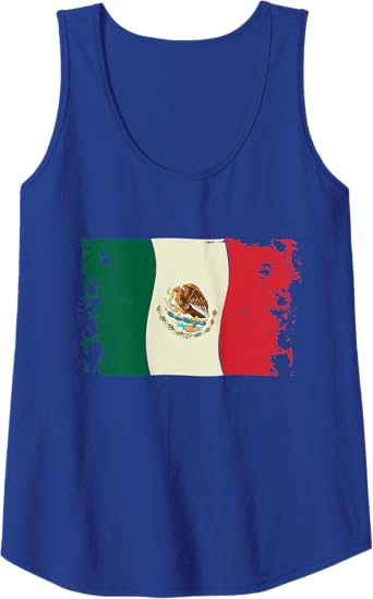 Vintage Mexico Flag Women Tank Top | Bandera Mexicana Camiseta | Retro Mexican Apparel