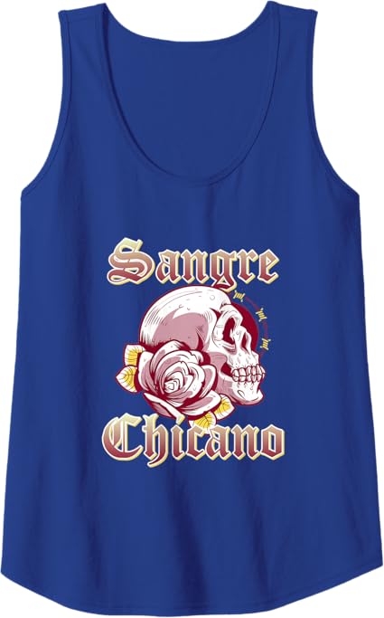 Vintage Retro Mexican Skull Tank Top for Women - Sangre Chicano Design