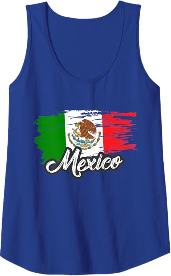 Vintage Retro Mexican Flag Women Tank Top - Bandera Mexicana Apparel