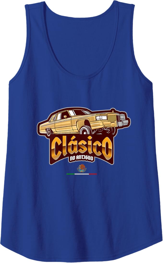 Clásico No Antiguo Lowrider Mexican Chicano Hombre Women Tank Top: Vintage Style, Chicano Culture