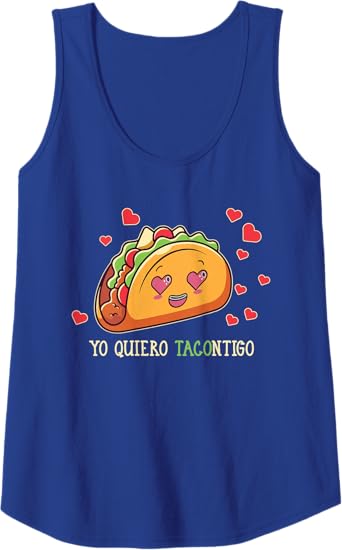 Yo Quiero Tacontigo Funny Taco Latina Mexicana Women's Tank Top