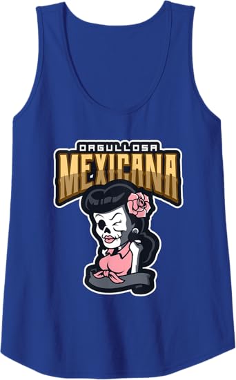 Orgullosa Mexicana Vintage Rockabilly Lowrider Women Tank Top - Mexican Style Apparel