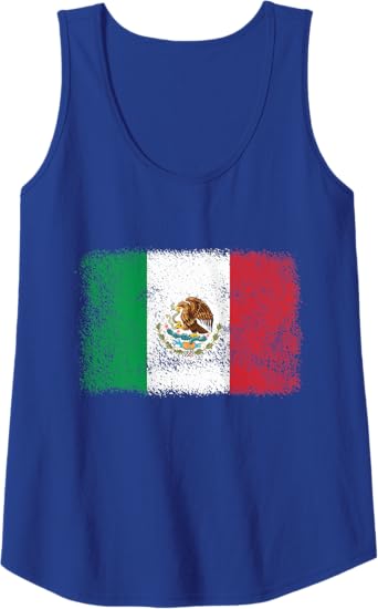 Retro Mexico Flag Tank Top – Mexican Bandera Pride Camiseta for Men and Women