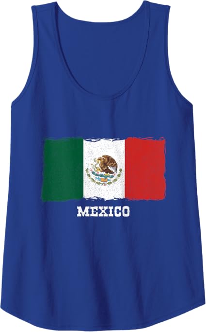 Vintage Mexico Flag Women Tank Top | Retro Bandera Mexicana Apparel