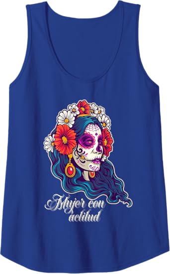 Mexican Sugar Skull Tank Top for Women  | Mujer con Actitud Apparel