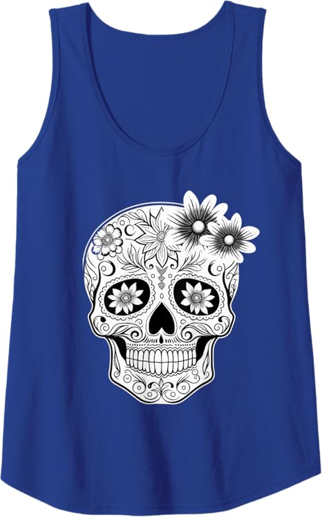 Dia De Los Muertos Mexican Skull Calaveras Women Tank Top – Vibrant Day of the Dead Apparel