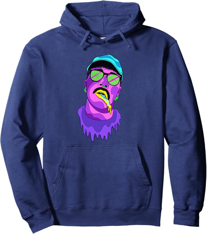 80s Vintage Colorful Chicano Mexicano Vaporwave Aesthetics Pullover Hoodie