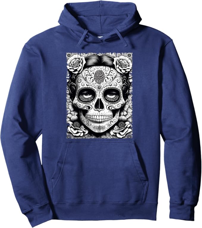Mexico Holiday Catrina Calaveras Skull Dia de los Muertos Pullover Hoodie