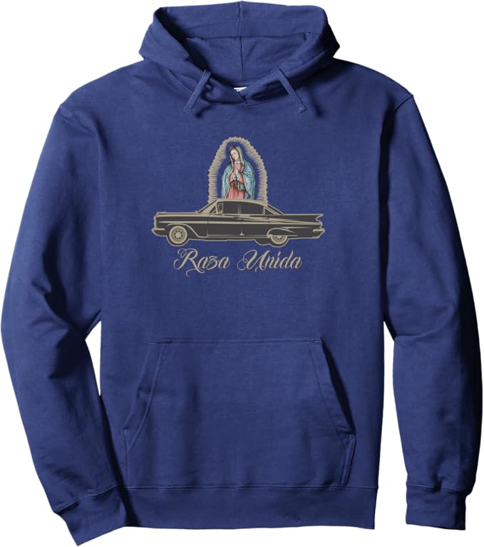 Raza Unida Pullover Hoodie - Chicano Low Rider Mexican Hombre Design