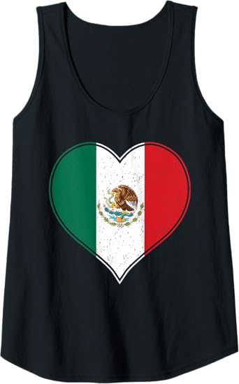 Corazon Mexicano Women Tank Top - Mexico Flag T-Shirt - Mexican Flag Apparel