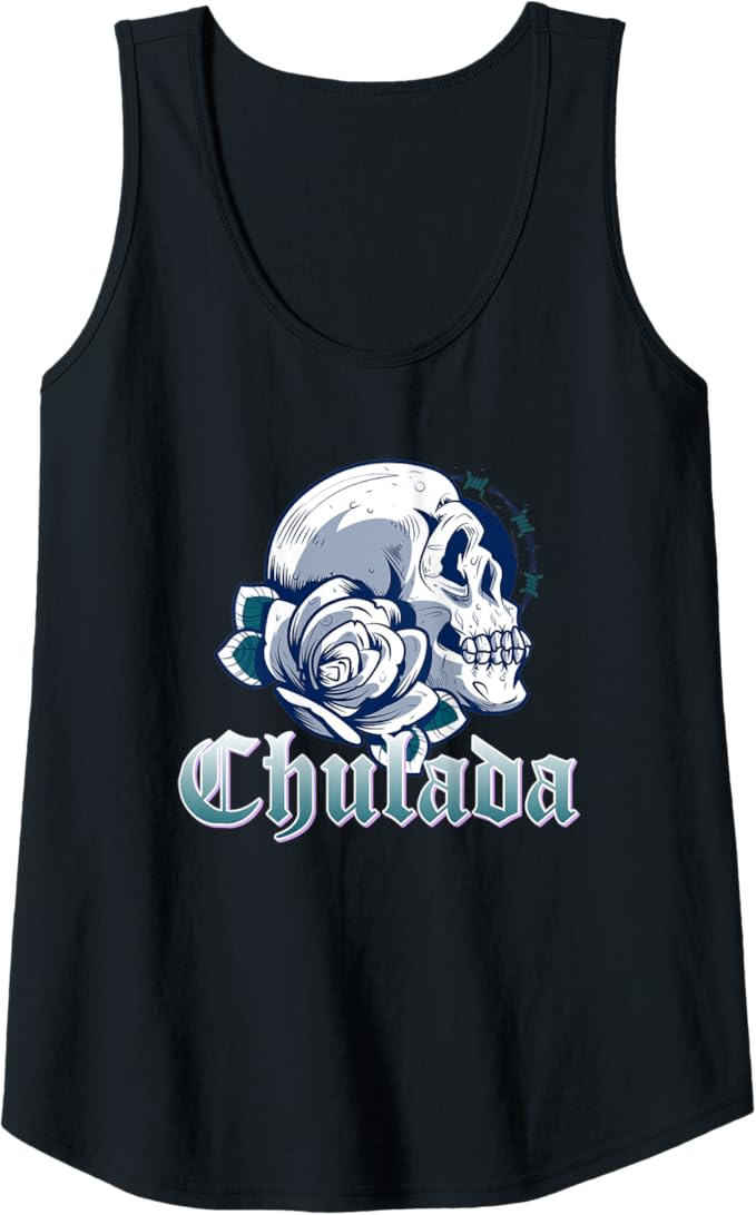 Chulada Skull Women Tank Top - Vintage Mexicana Mujer Design