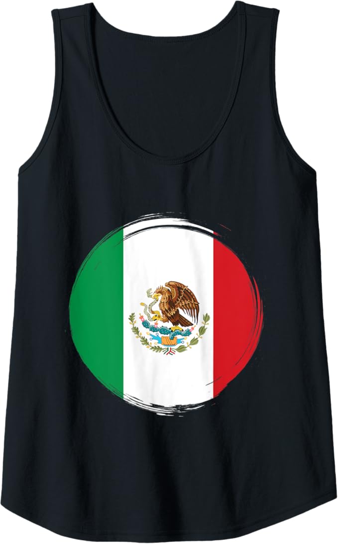 National Flag of Mexico Women Tank Top - Camiseta Con Bandera de México Design