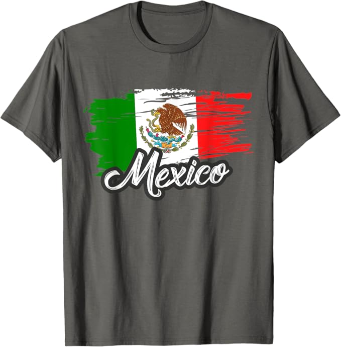Vintage Mexican Flag Men T-Shirt - Retro Bandera Mexicana Design