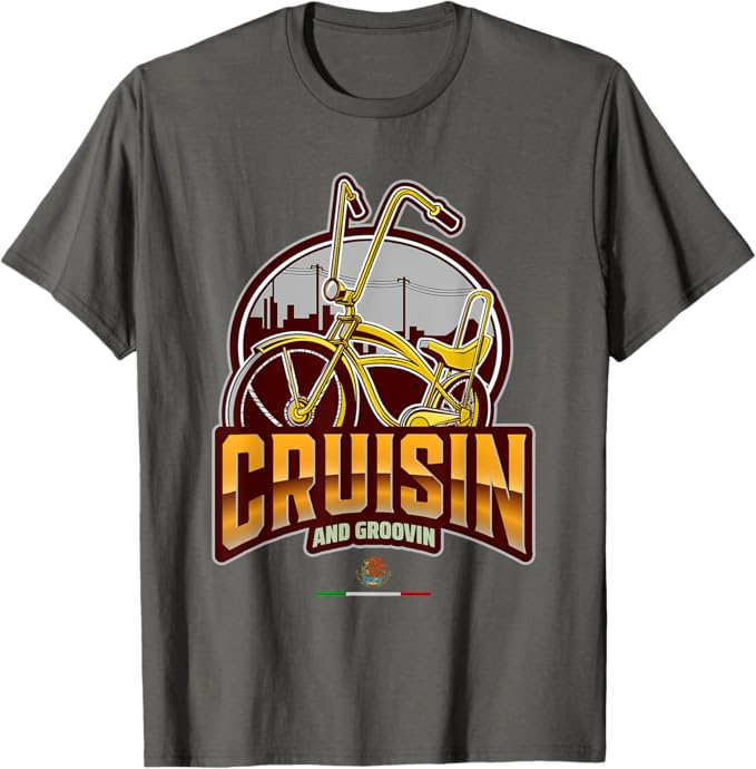 Chicano Lowrider Bike Men T-Shirt – Cruisin’ & Groovin’ Mexican Style