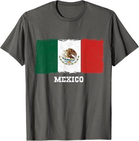 Vintage Mexico Flag Men T-Shirt | Retro Bandera Mexicana Shirt
