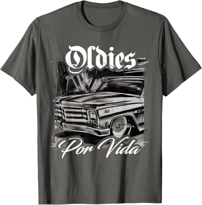 Oldies Por Vida Vintage Car Lowrider - Mexican Chicano Men T-Shirt